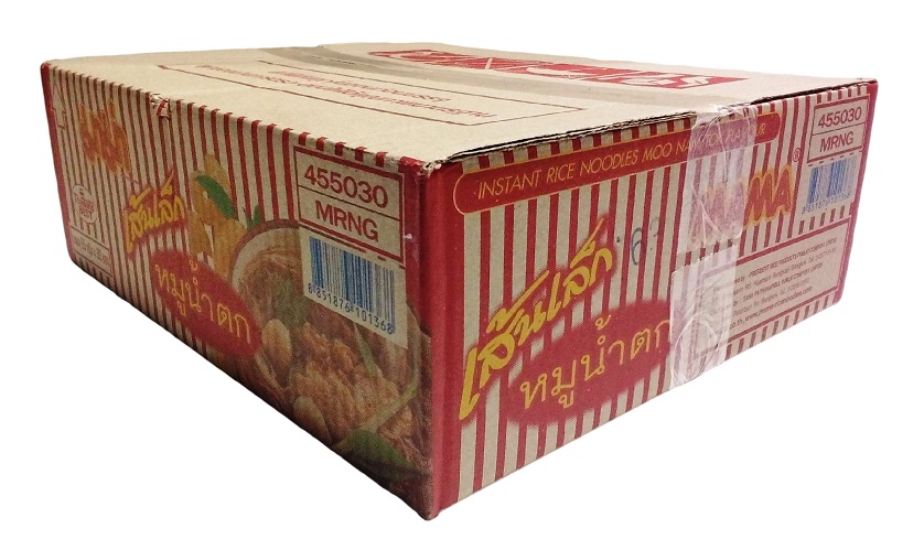 Mama noodles di riso chan moo nam tok - scatola da 30 bustine